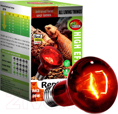 Лампа для террариума Mclanzoo Infrared Heat. Инфракрасная R63 25Вт / 8622027/MZ