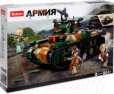 Конструктор Sluban Армия. Танк / M38-B1107 (563эл)
