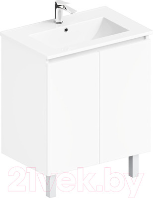 Тумба с умывальником ЗОВ Монови 60 / M60LW0LWS-OL60 (белый)