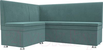Уголок кухонный мягкий Лига Диванов Уют левый / 109625L (велюр бирюзовый)