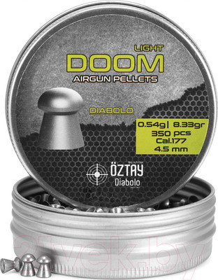 Пульки для пневматики Oztay Doom Light Professional Series 4.5 (350шт)