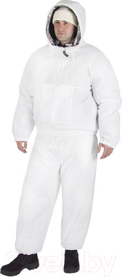 Костюм для охоты и рыбалки Helios Маскировочный / HS-KM-B-54-58 (р-р 54-58/182-188, белый бязь)