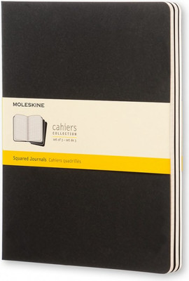 Набор блокнотов Moleskine Cahier Journal Xlarge / QP322 (3шт, черный)
