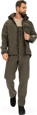 Костюм для охоты и рыбалки Huntsman Никс ЛЮКС -5°C Alova Windblock хаки (р-р 52-54/170-176)