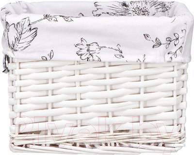 Корзина Natural House Цветы 250x180x180 / EW-90LM-M (белый)