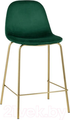 Стул барный Stool Group Валенсия SN полубарный / OS-001CB HLR-56 (велюр зеленый/золотые ножки)
