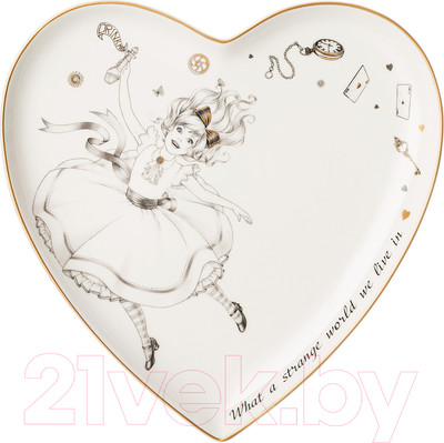 Тарелка столовая обеденная Lefard Wonderland Сердце / 590-537