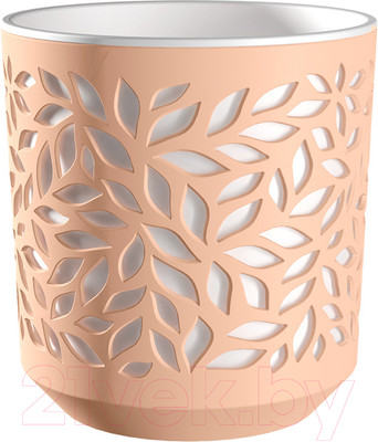 Кашпо La Decoro Leaves / КШ-9585 (пудровый/белый)