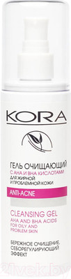 Гель для умывания Kora С АНА и ВНА кислотами для жирной и проблемной кожи (150мл)