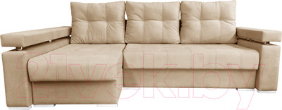 Диван угловой Bobrovmebel Мадрид левый (микровелюр симпл 42 бежевый)