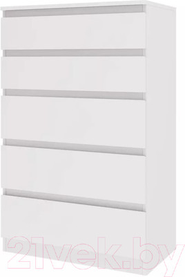 Комод Stolline Морвик 5 ящиков 70x112 (белый)