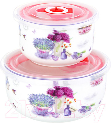 Набор салатников Elan Gallery Лаванда / 420497