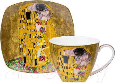 Чашка с блюдцем Elan Gallery Поцелуй / 420364