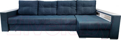 Диван угловой Bobrovmebel Влада 8.2дн(п) + правый накладки полка и пенал (микровелюр симпл 54 серый)