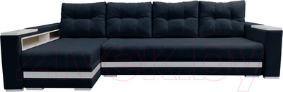 Диван угловой Bobrovmebel Влада 8.2тнц(п) + левый ТНЦ + полка и пенал (микровелюр симпл 54 серый)