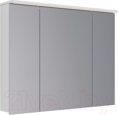 Шкаф с зеркалом для ванной LEMARK Zenon 100x80 / LM100ZS-Z (белый глянец)