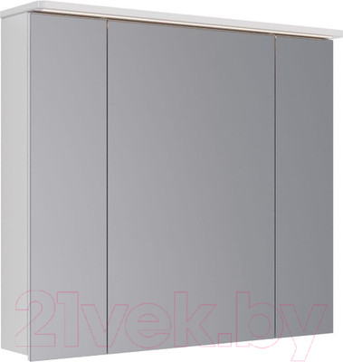 Шкаф с зеркалом для ванной LEMARK Zenon 90x80 / LM90ZS-Z (белый глянец)