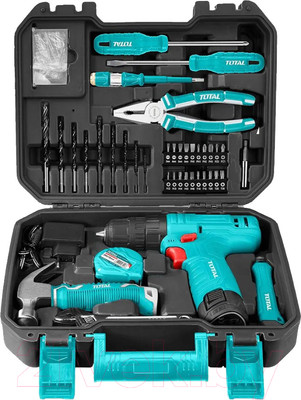 Аккумуляторная дрель-шуруповерт TOTAL THKTHP10892 (с набором инструмента)