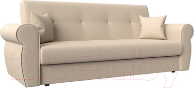 Диван Лига Диванов Лига-019 / 118380 (экокожа бежевый/подушки бежевый)