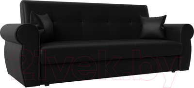 Диван Лига Диванов Лига-019 / 118386 (экокожа черный/подушки черный)