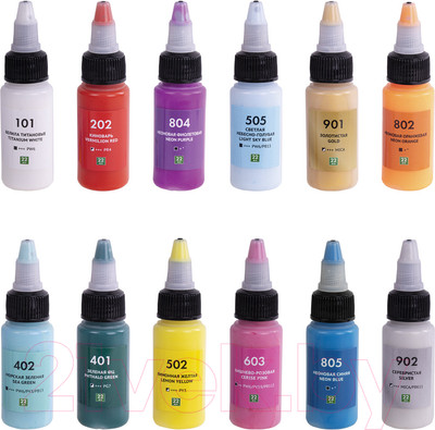 Акриловые краски Brauberg Art Classic. Флюид Арт Pouring Paint / 192235 (12цв)