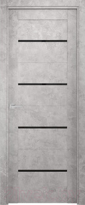 Дверной блок SMART Орион комплект 90x200 (бетон/черное стекло)