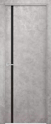 Дверной блок SMART Соло комплект 60x200 (бетон/черное стекло)