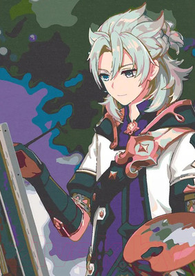 Картина по номерам Red Panda Геншин Импакт Альбедо p54553