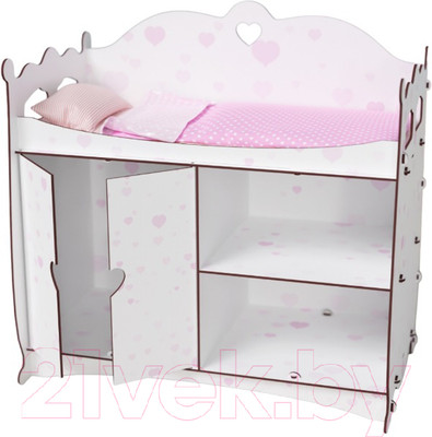 Набор аксессуаров для куклы Leader Toys Diamond Princess Комплекс c постельным бельем / 82319 (сердечки)