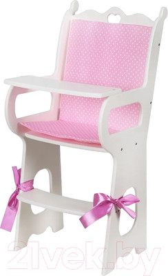 Аксессуар для куклы Leader Toys Diamond Princess Стульчик для кормления / 71119 (белый)