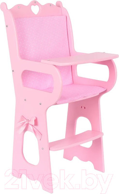 Аксессуар для куклы Leader Toys Diamond Princess Стульчик для кормления / 72119 (розовый)