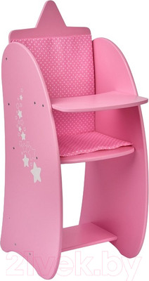 Аксессуар для куклы Leader Toys Diamond Star Стульчик для кормления / 74319 (розовый)