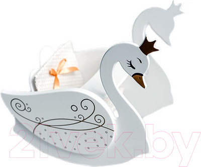 Аксессуар для куклы Leader Toys Shining Crown Стульчик для кормления Изящный лебедь / 72220 (белый)