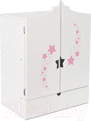 Аксессуар для куклы Leader Toys Diamond Star Шкаф c дизайнерским звездным принтом / 73219 (белый)