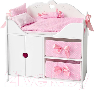 Набор аксессуаров для куклы Leader Toys Diamond Princes Комплекс с постельным бельем / 71319 (белый)