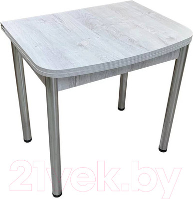 Обеденный стол Анмикс Раскладной ИП 01-440000 (ЛДСП, дуб монтерей/металлические опоры)