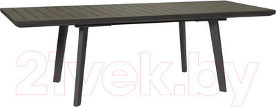 Стол пластиковый Keter Harmony Extendable / 255241 (графит/серый)