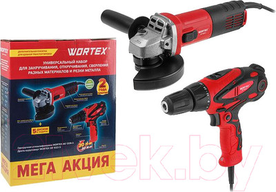 Набор электроинструмента Wortex AG 1209-3 + DR 1023 D / 1329385
