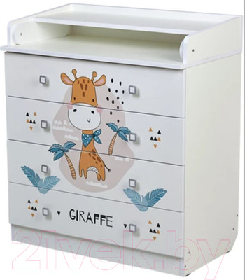 Комод пеленальный Фея Жарафик 1580 / 0001041.9.16 (белый)