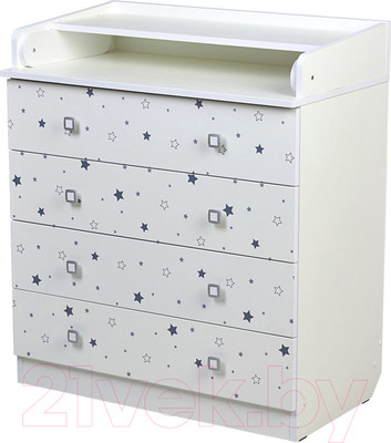 Комод пеленальный Фея Звездное сияние 1580 / 0001041.9.18 (белый)