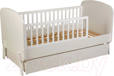 Детская кроватка Polini Kids Mirum 2010 c ящиком / 0003150-103 (белый)