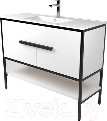 Тумба под умывальник Дабер 007 WeltWasser Deilbach 7517-100 / Т7.10W.2.5 (черный/белый)