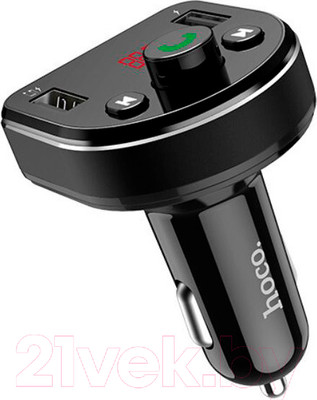 FM-модулятор Hoco DE1 + автомобильное ЗУ (черный)
