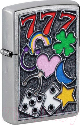 Зажигалка Zippo All Luck / 48682 (серебристый)