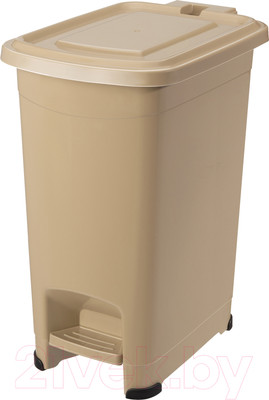 Контейнер для мусора Эльфпласт Slim EP558 (15л, бежевый)