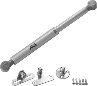 Газовый лифт мебельный AKS Верхний 100N с фиксацией в положении (серый)