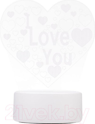 Ночник Energy 3D Сердце с надписью I Love You EN-NL 23 / 106254