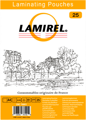Пленка для ламинирования Lamirel LA-78801 А4, 100мкм (25шт)