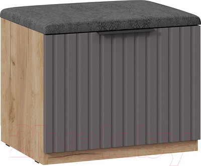 Тумба для обуви ТриЯ Хилтон Исп.2.1 (дуб крафт золотой/графит матовый)