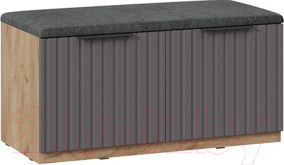 Тумба для обуви ТриЯ Хилтон Исп.2.2 (дуб крафт золотой/графит матовый)